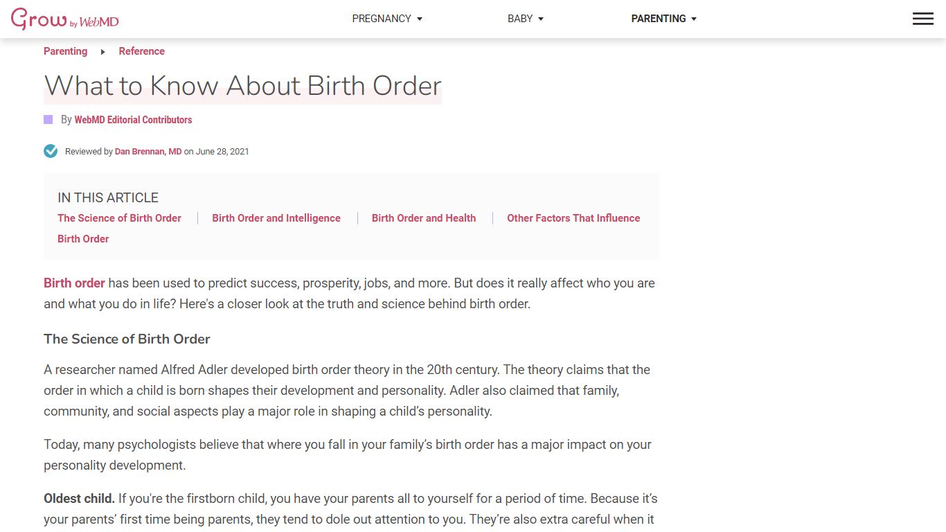 Birth Order: What You Should Know - WebMD